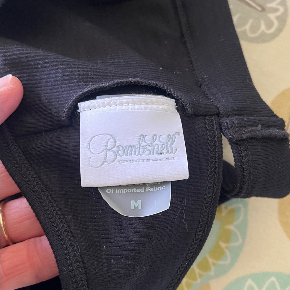 Bombshell Sportswear Power Rib Sports exercise workout Bra Size M - Picture 7 of 8